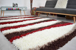 Red Waves Shaggy Rug - California - Bargainia.com - 