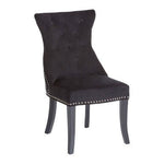 Regents Park Black Cotton Velvet Dining Chair - Bargainia.com - 5018705791197
