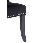 Regents Park Black Cotton Velvet Dining Chair - Bargainia.com - 5018705791197