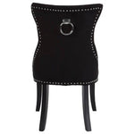 Regents Park Black Cotton Velvet Dining Chair - Bargainia.com - 5018705791197