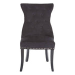 Regents Park Black Cotton Velvet Dining Chair - Bargainia.com - 5018705791197