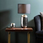 Regents Park Chrome Finish Ceramic Base Table Lamp - Bargainia.com - 5018705788234