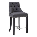 Regents Park Grey Faux Leather Bar Chair - Bargainia.com - 5018705414522