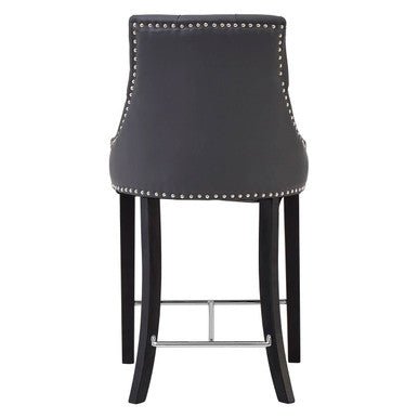 Regents Park Grey Faux Leather Bar Chair - Bargainia.com - 5018705414522