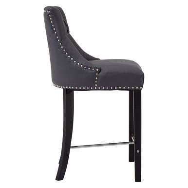 Regents Park Grey Faux Leather Bar Chair - Bargainia.com - 5018705414522