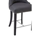 Regents Park Grey Faux Leather Bar Chair - Bargainia.com - 5018705414522