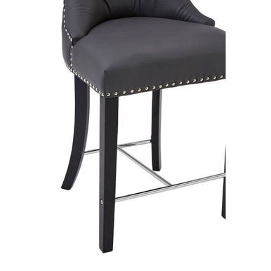 Regents Park Grey Faux Leather Bar Chair - Bargainia.com - 5018705414522
