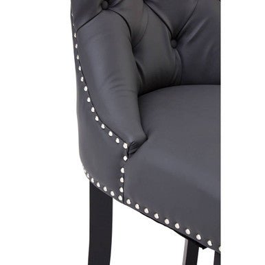 Regents Park Grey Faux Leather Bar Chair - Bargainia.com - 5018705414522