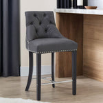 Regents Park Grey Faux Leather Bar Chair - Bargainia.com - 5018705414522