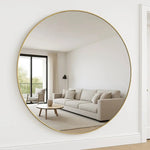 Rei - XXL Round Gold Metal Circle Mirror - 180cm x 180cm - Bargainia.com - 