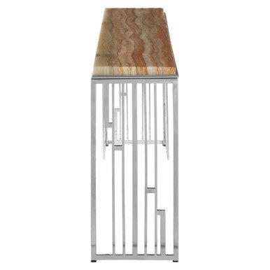 Relic Console Table With Onyx Stone Top - Bargainia.com - 5018705421414