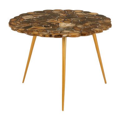 Relic Low Side Table With Agate Stone Top - Bargainia.com - 5018705422497