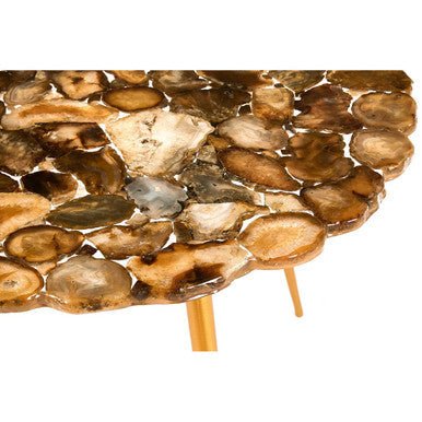 Relic Low Side Table With Agate Stone Top - Bargainia.com - 5018705422497