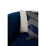 Renee 5 Seat Dark Blue Velvet Corner Sofa - Bargainia.com - 
