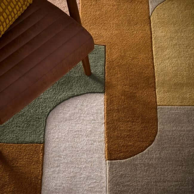 Retro Deco Rug Abstract Design - Bargainia.com - 5026134637887 - RETDEC_TANXXX_120X170