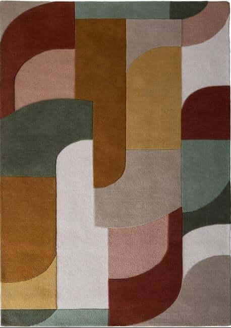 Retro Deco Rug Abstract Design - Bargainia.com - 5026134637887 - RETDEC_TANXXX_120X170