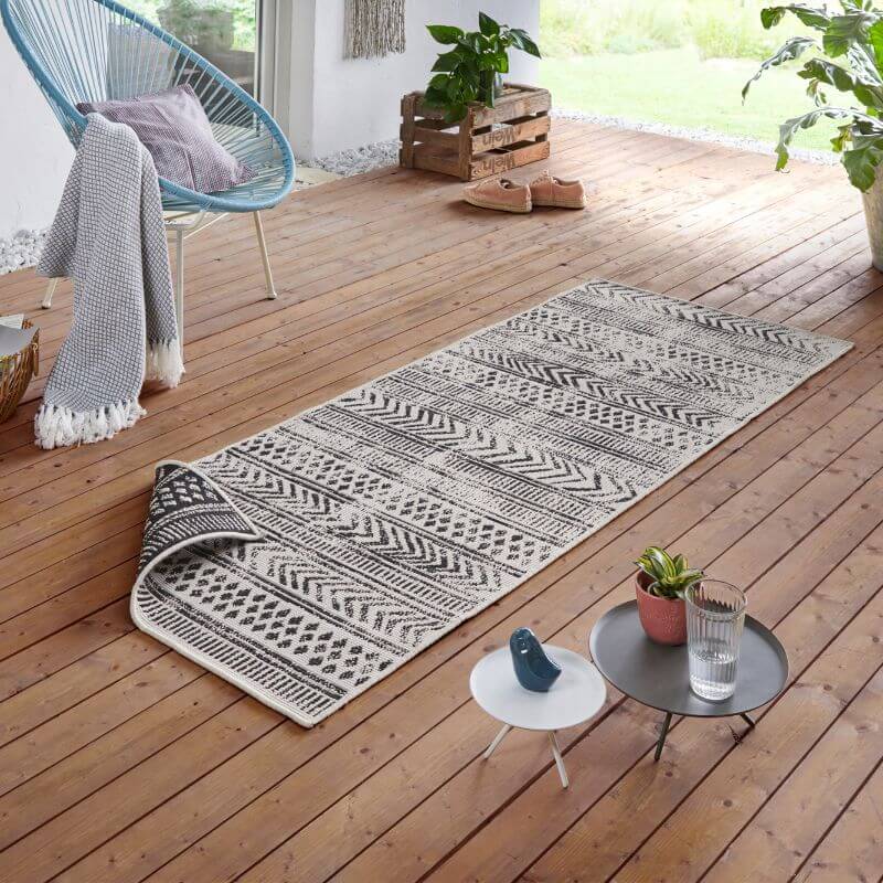 Reversible Geometric Indoor - Outdoor Flatweave Rug - Bargainia.com - 4260628029463 - 103860-80x250