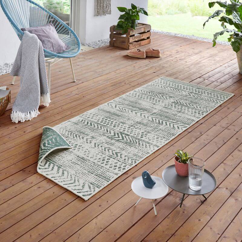 Reversible Geometric Indoor - Outdoor Flatweave Rug - Bargainia.com - 