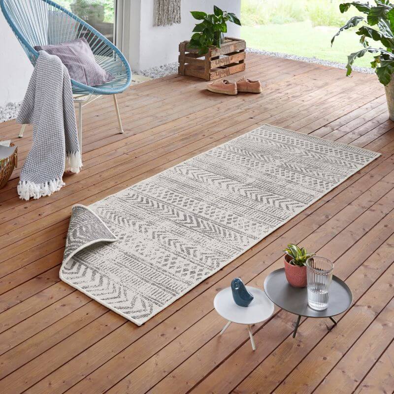 Reversible Geometric Indoor - Outdoor Flatweave Rug - Bargainia.com - 4260628029586 - 103862-80x250
