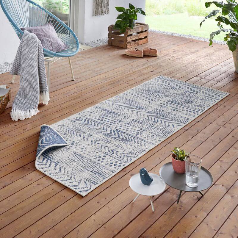 Reversible Geometric Indoor - Outdoor Flatweave Rug - Bargainia.com - 
