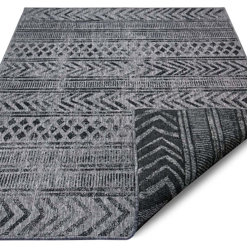 Reversible Geometric Indoor - Outdoor Flatweave Rug - Bargainia.com - 