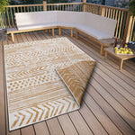 Reversible Geometric Indoor - Outdoor Flatweave Rug - Bargainia.com - 