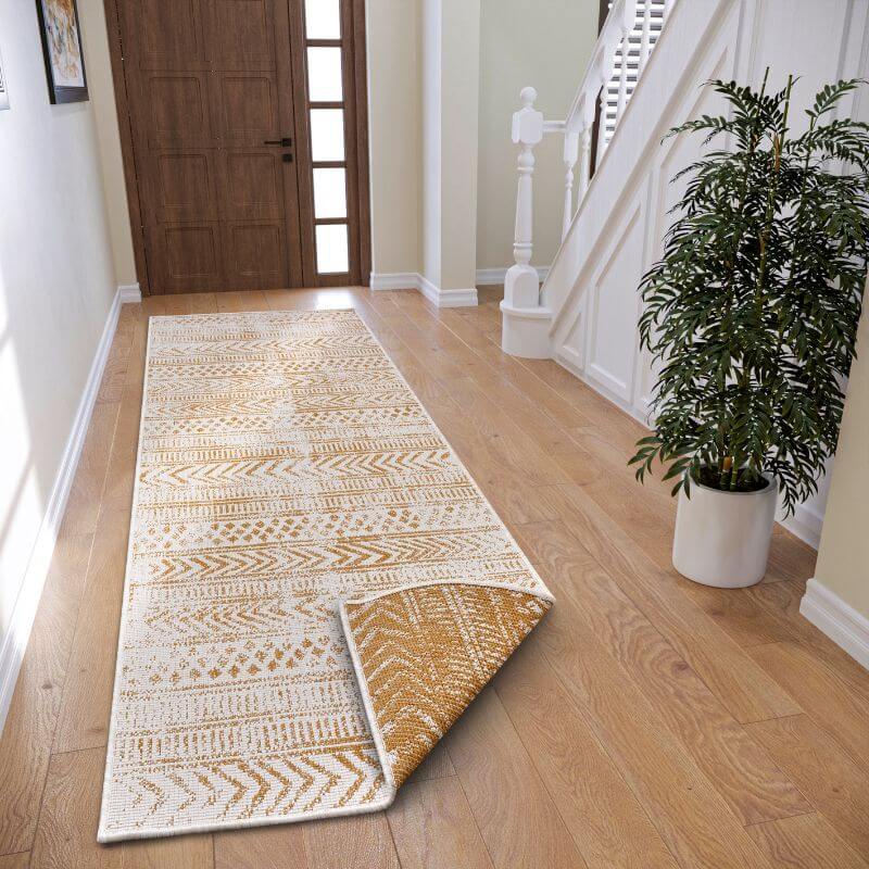 Reversible Geometric Indoor - Outdoor Flatweave Rug - Bargainia.com - 