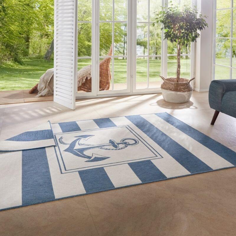 Reversible Indoor - Outdoor Flatweave Gandara Rug - Bargainia.com - 