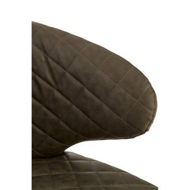 Richy Brown Leather Effect Accent Chair - Bargainia.com - 5018705414355