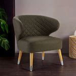 Richy Brown Leather Effect Accent Chair - Bargainia.com - 5018705414355