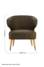 Richy Brown Leather Effect Accent Chair - Bargainia.com - 5018705414355