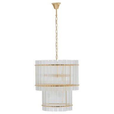 Ritz Six Bulb Glass Pendant Light - Bargainia.com - 5018705493152