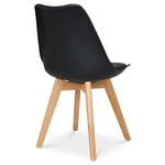 Rocco Tulip Dining Chairs - Black - Bargainia.com - 