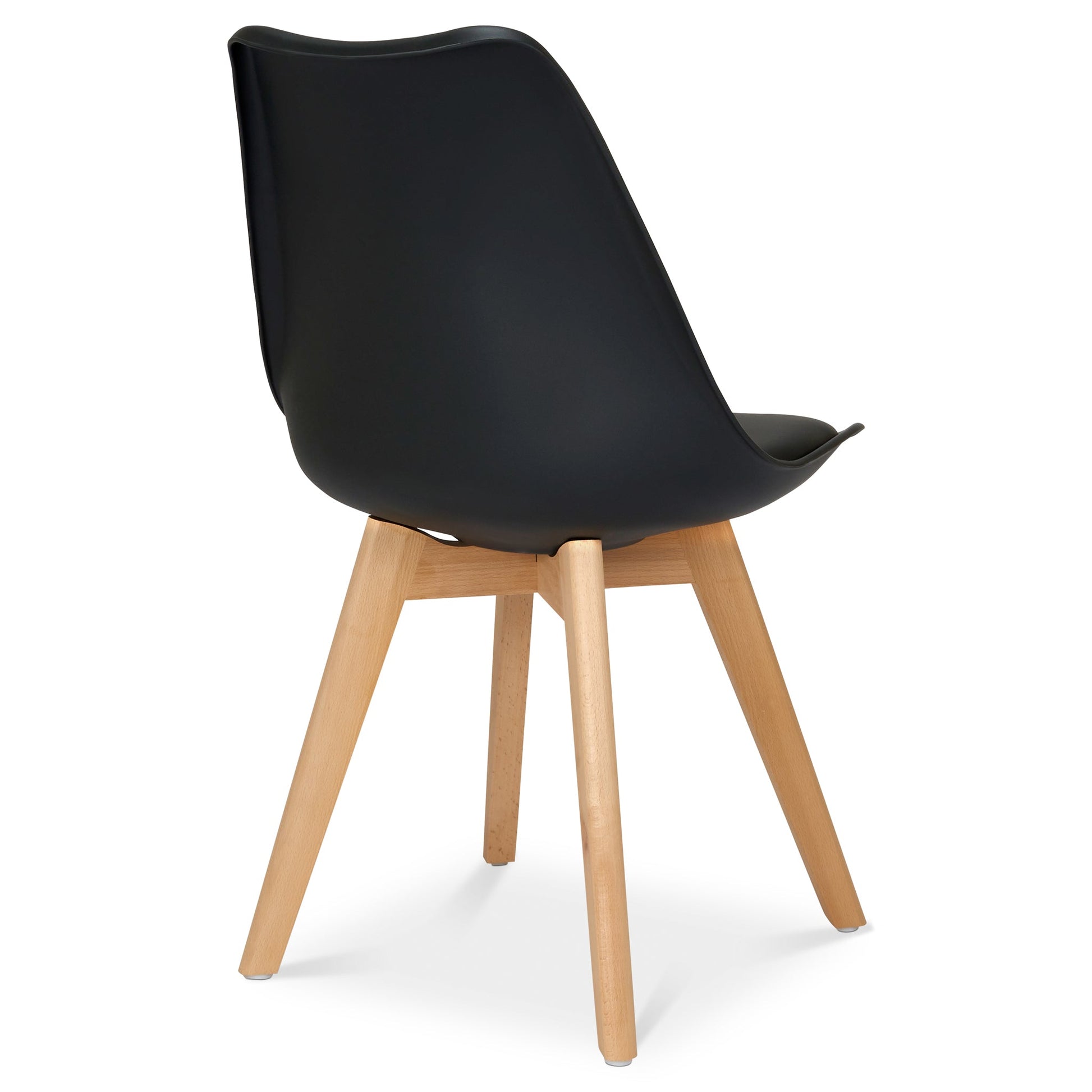 Rocco Tulip Dining Chairs - Black Bargainia