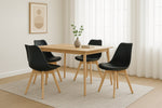 Rocco Tulip Dining Chairs - Black - Bargainia.com - 