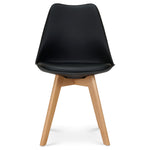 Rocco Tulip Dining Chairs - Black - Bargainia.com - 