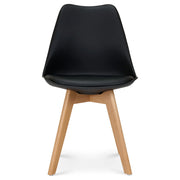 Rocco Tulip Dining Chairs - Black Bargainia Single
