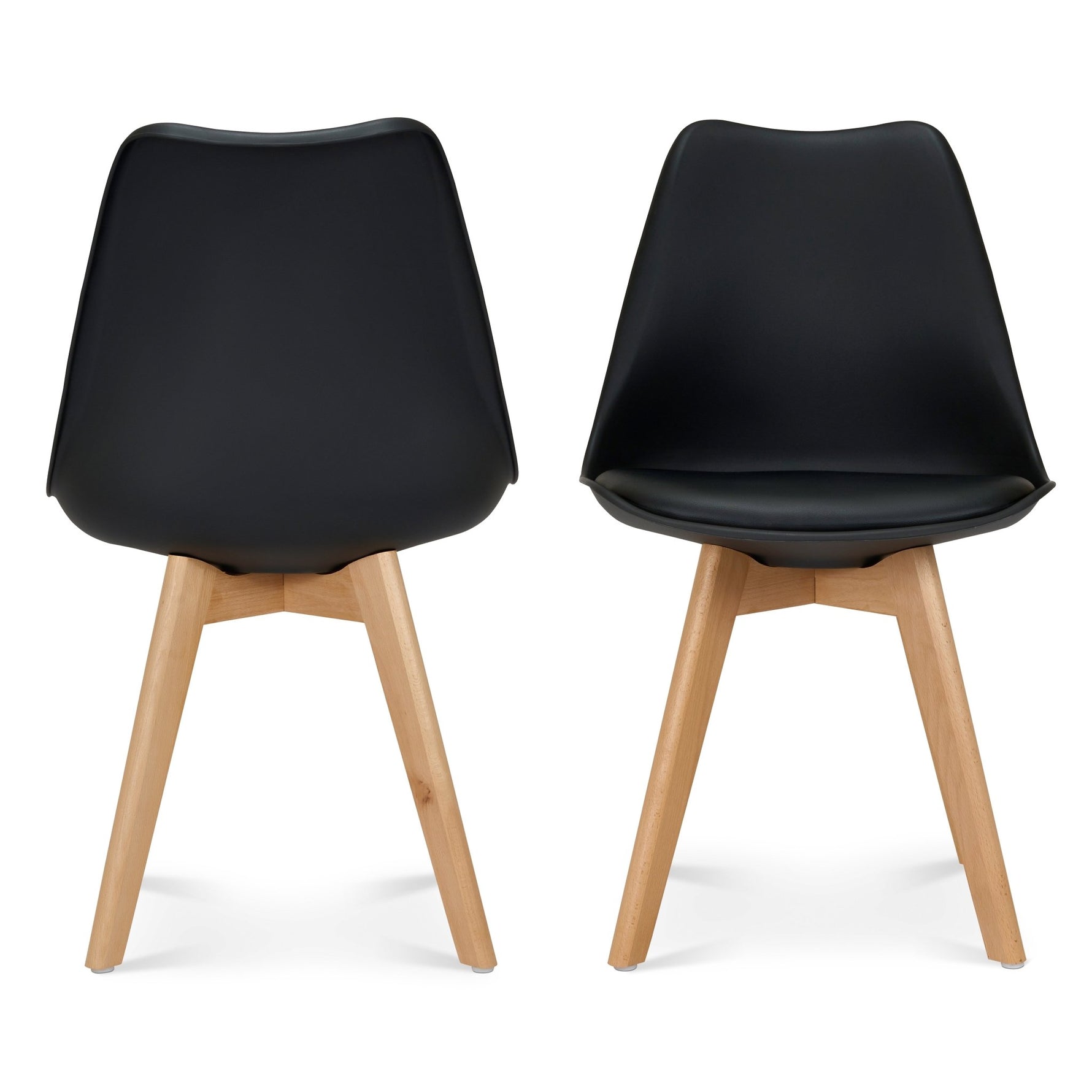 Rocco Tulip Dining Chairs - Black - Bargainia.com - 