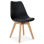 Rocco Tulip Dining Chairs - Black - Bargainia.com - 