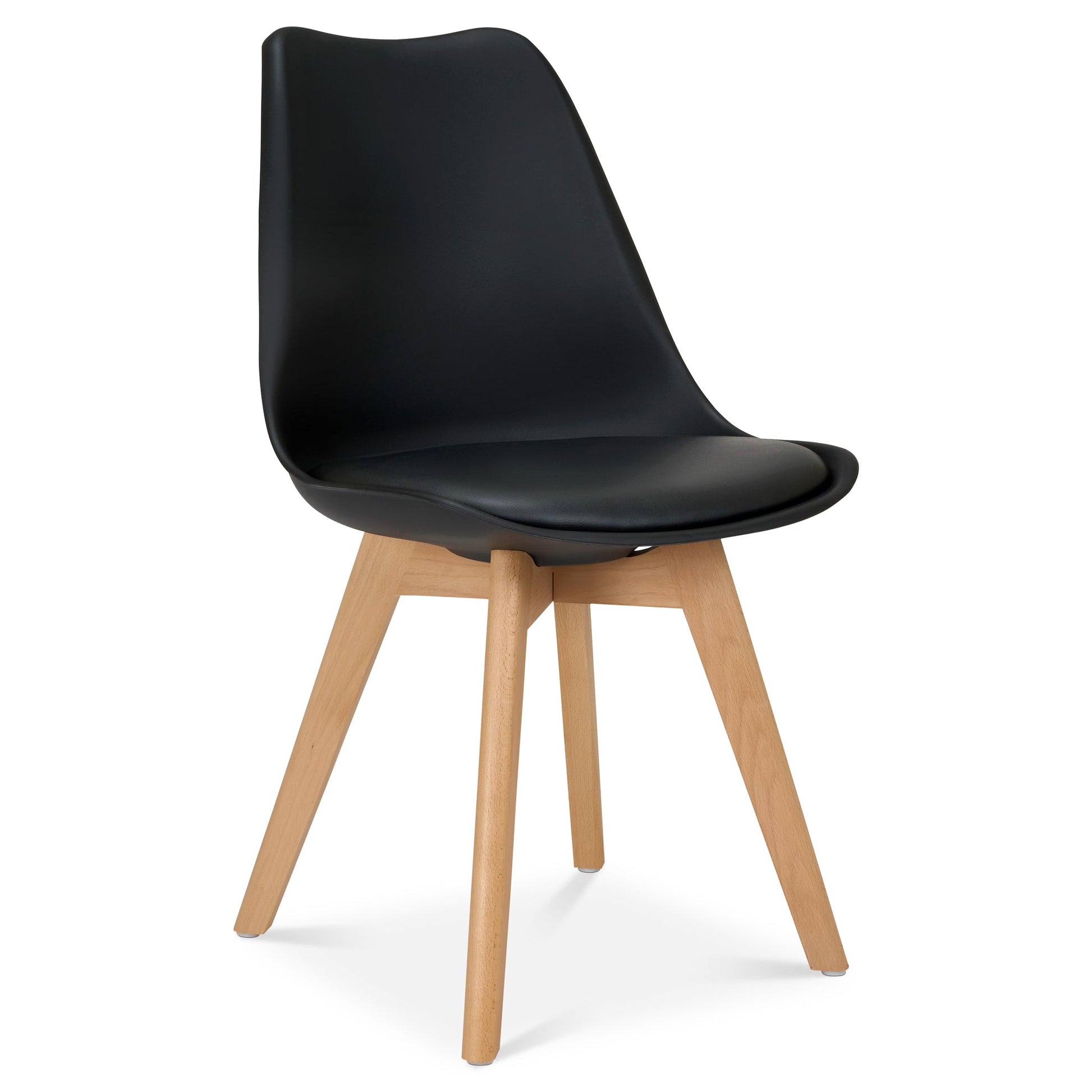 Rocco Tulip Dining Chairs - Black Bargainia