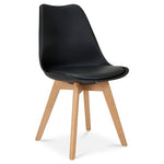 Rocco Tulip Dining Chairs - Black - Bargainia.com - 