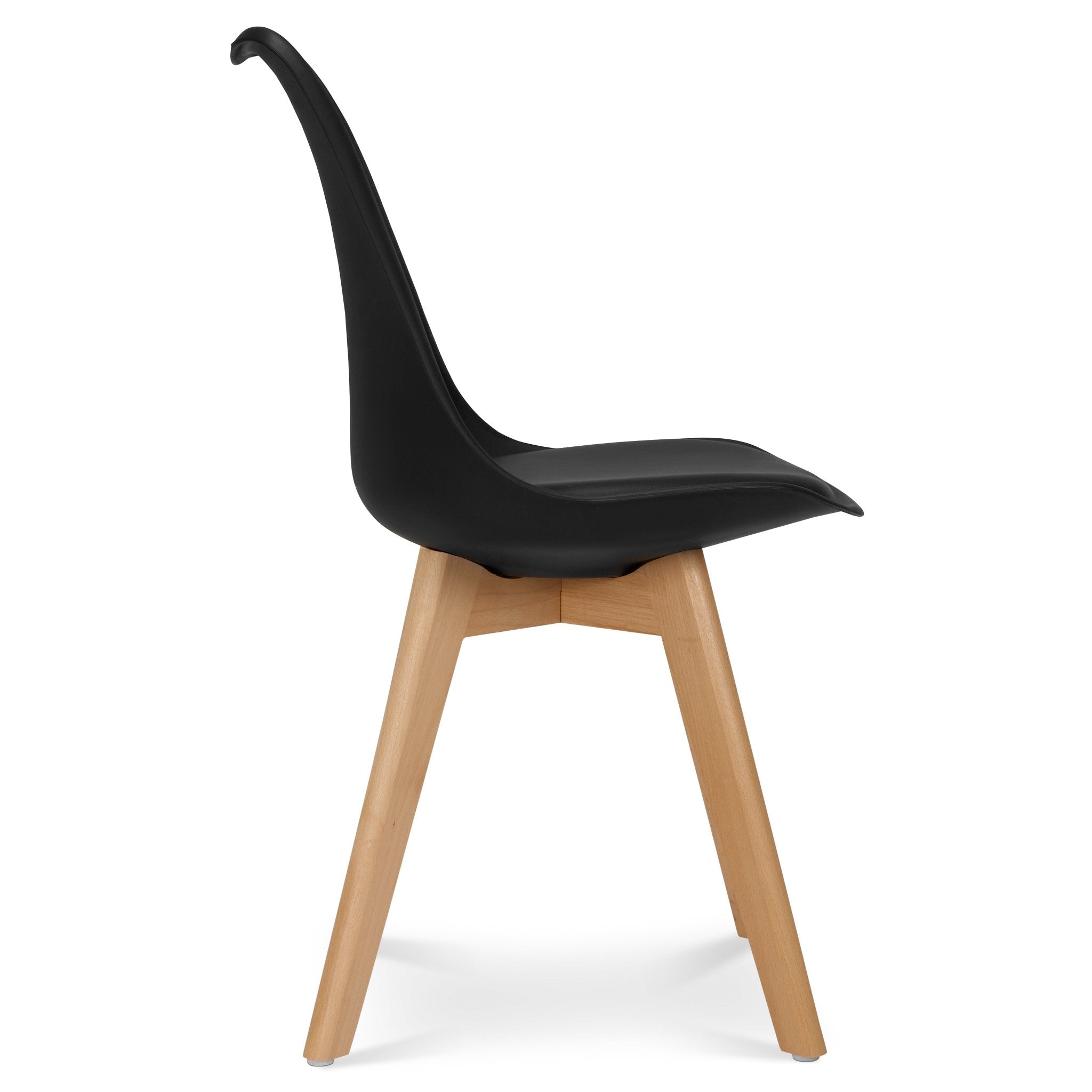 Rocco Tulip Dining Chairs - Black Bargainia