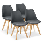 Rocco Tulip Dining Chairs - Dark Grey - Bargainia.com - 