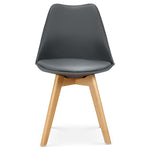 Rocco Tulip Dining Chairs - Dark Grey - Bargainia.com - 