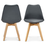 Rocco Tulip Dining Chairs - Dark Grey - Bargainia.com - 