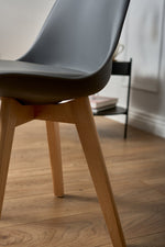 Rocco Tulip Dining Chairs - Dark Grey - Bargainia.com - 