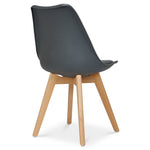 Rocco Tulip Dining Chairs - Dark Grey - Bargainia.com - 