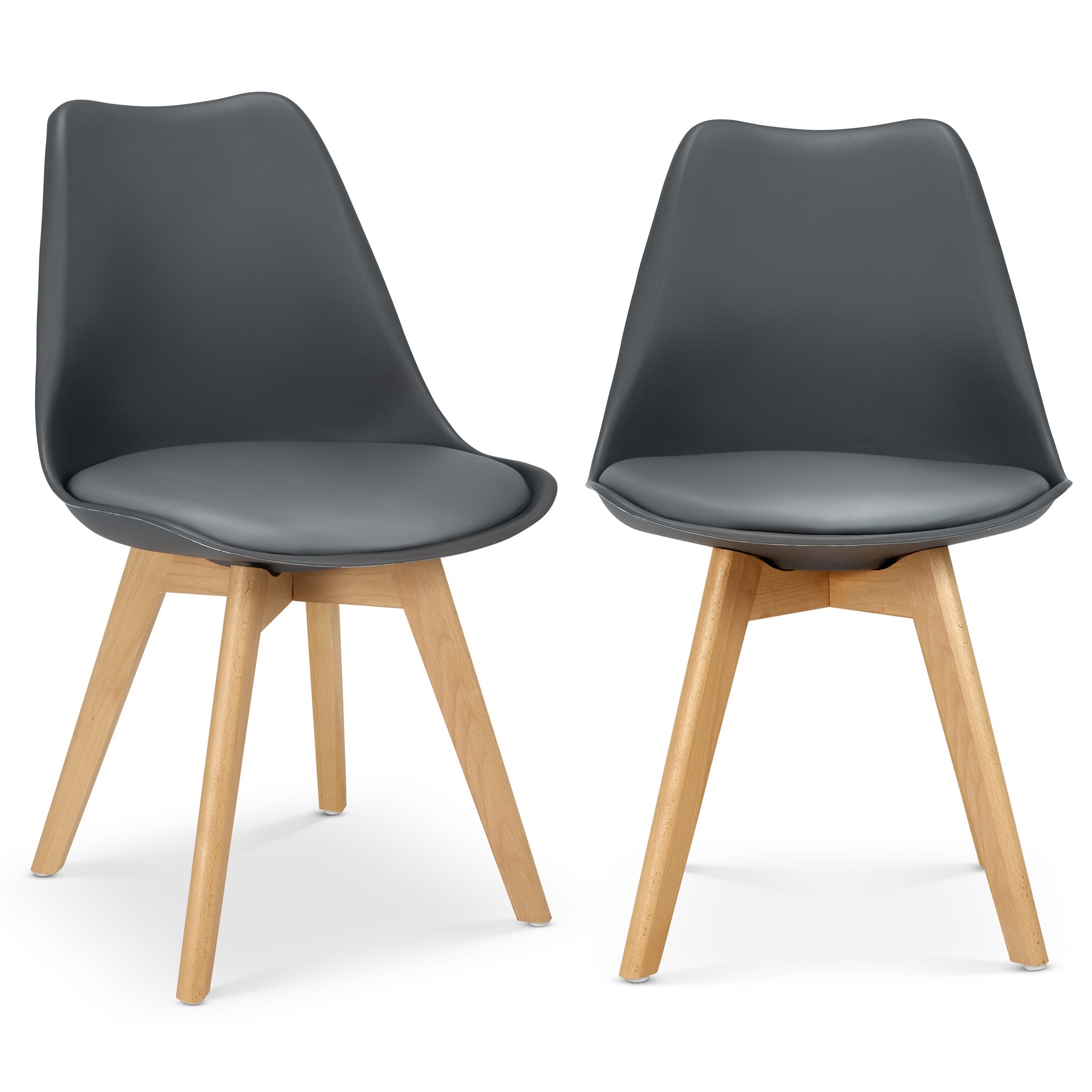 Rocco Tulip Dining Chairs - Dark Grey
