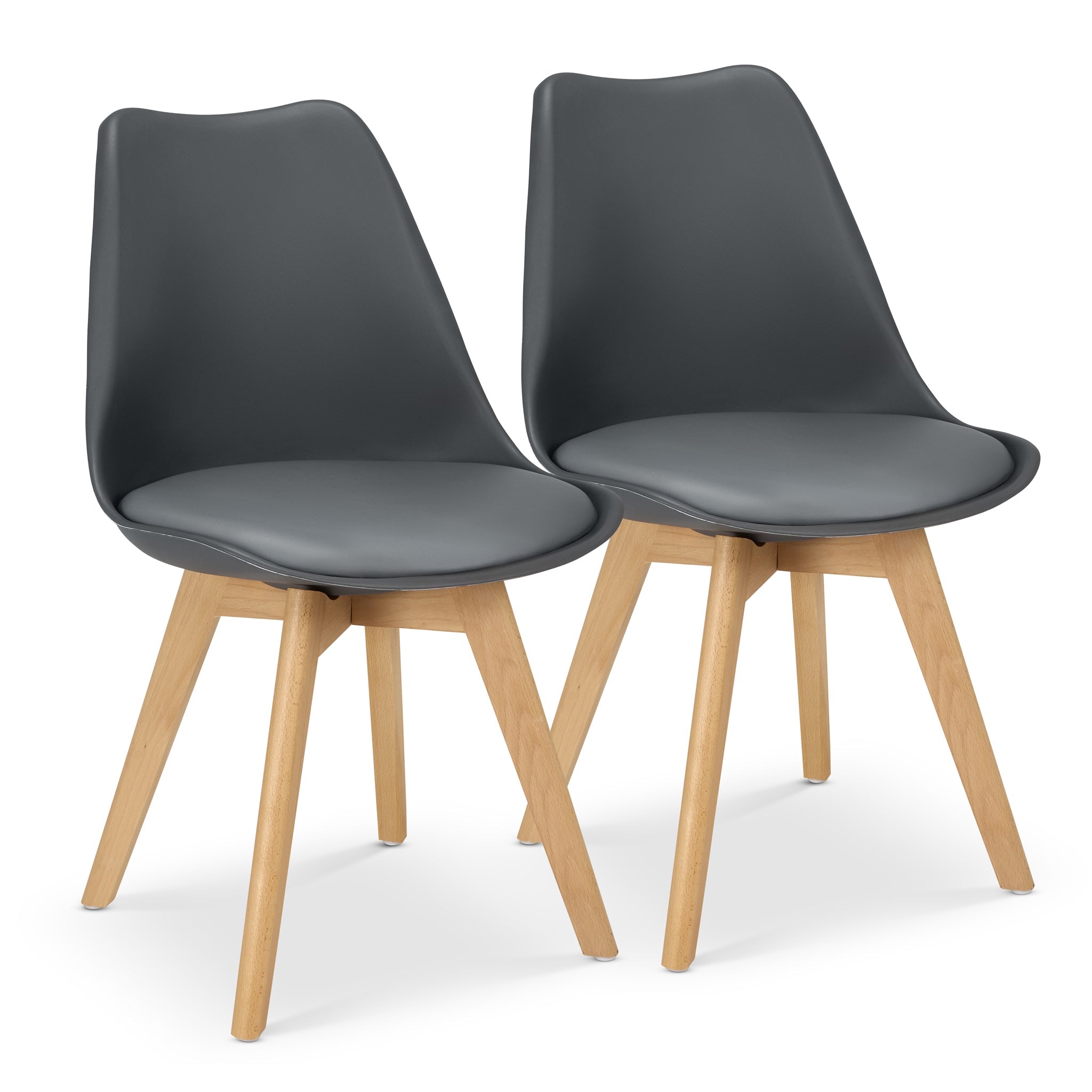 Rocco Tulip Dining Chairs - Dark Grey