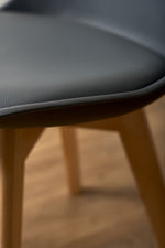 Rocco Tulip Dining Chairs - Dark Grey - Bargainia.com - 